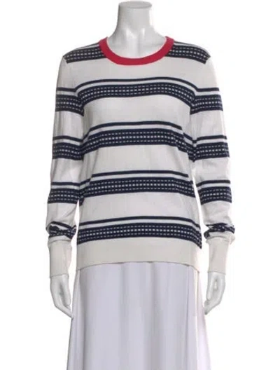 Pre-owned Equipment Striped Scoop Neck Sweater In Multi
