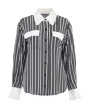 Equipment Printed Silk Shirt In Black/white