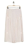 Equipment Thoras Crop Wide Leg Trousers In Vanilla Cream And True Black