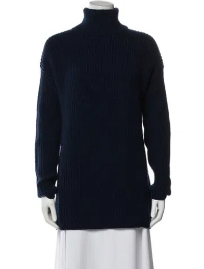 Pre-owned Equipment Turtleneck Sweater In Blue