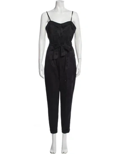 Pre-owned Equipment V-neck Jumpsuit In Blue