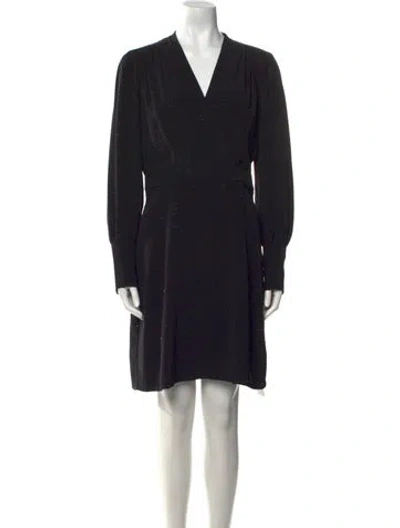 Pre-owned Equipment V-neck Mini Dress In Black