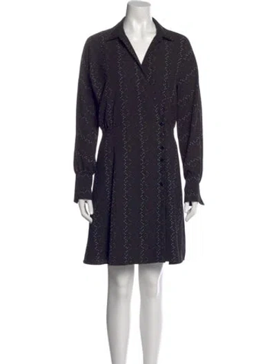 Pre-owned Equipment V-neck Mini Dress In Black