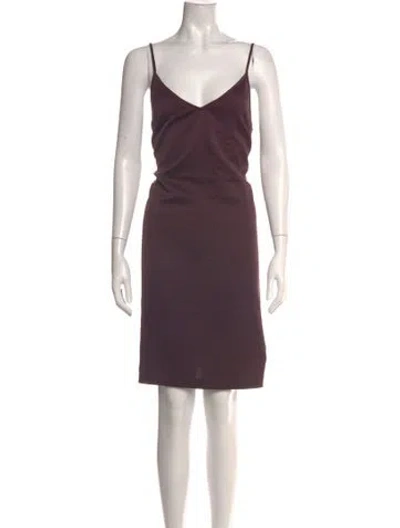 Pre-owned Equipment V-neck Mini Dress In Purple