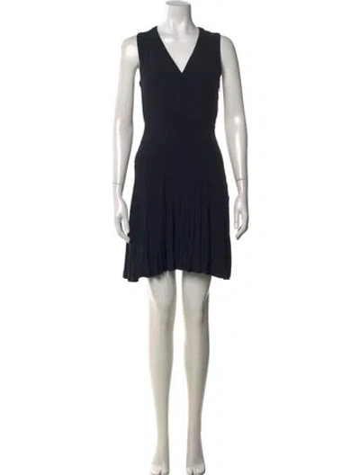 Pre-owned Equipment V-neck Mini Dress W/ Tags In Black