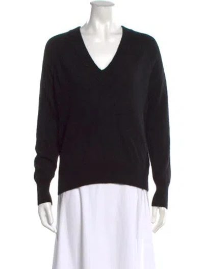 Pre-owned Equipment V-neck Sweater In Black