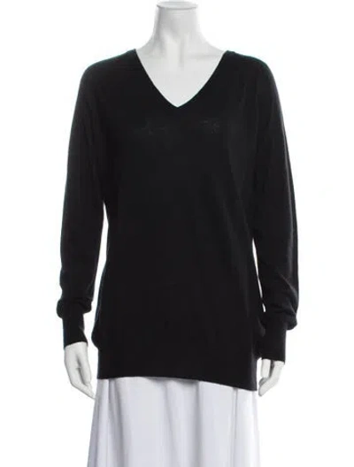 Pre-owned Equipment V-neck Sweater In Black