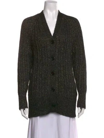Pre-owned Equipment V-neck Sweater In Black