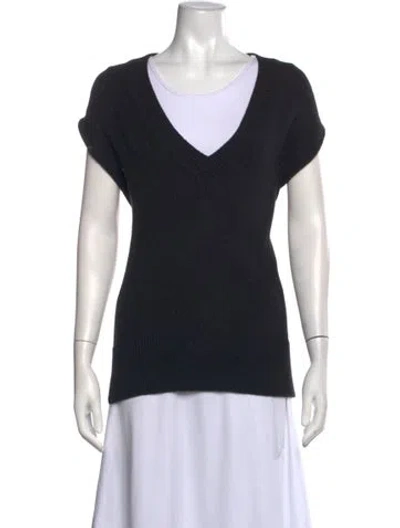 Pre-owned Equipment V-neck Sweater In Black