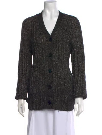 Pre-owned Equipment V-neck Sweater In Black