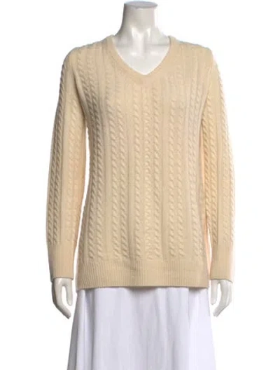 Pre-owned Equipment V-neck Sweater In Neutrals