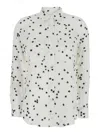 Shop Equipment White Shirt With All-over Star Motif And Patch Pockets On The Chest In Silk Woman