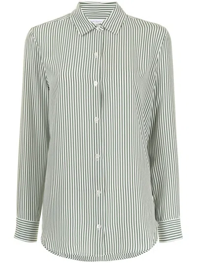 EQUIPMENT WHITE/BLUE ESSENTIAL SILK SHIRT