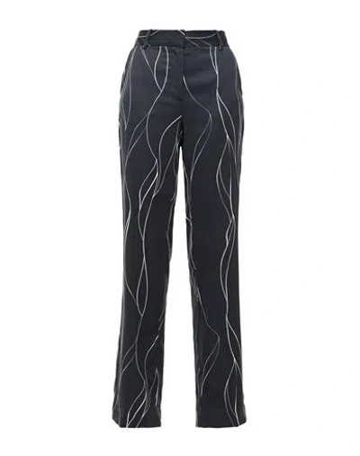 Equipment Woman Pants Midnight Blue Size 0 Silk, Viscose In Black