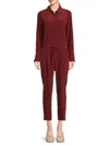 Equipment Women's Benilde Shirt Jumpsuit In Red