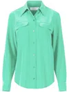 Equipment 'slim Signature' Emerald Green Shirt With Classic Collar In Green