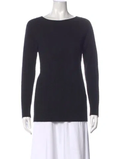 Pre-owned Equipment Wool Bateau Neckline Sweater In Blue