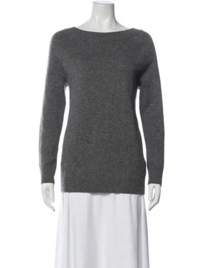 Pre-owned Equipment Wool Bateau Neckline Sweater In Gray