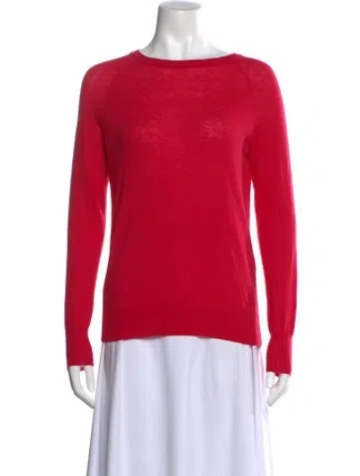 Pre-owned Equipment Wool Bateau Neckline Sweater In Pink