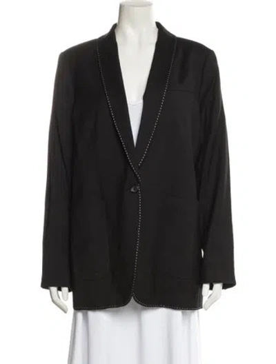 Pre-owned Equipment Wool Blazer In Black