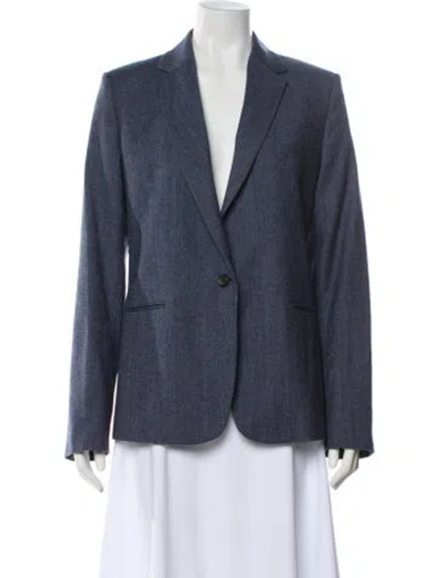 Pre-owned Equipment Wool Blazer In Blue