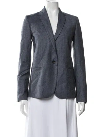 Pre-owned Equipment Wool Blazer In Blue