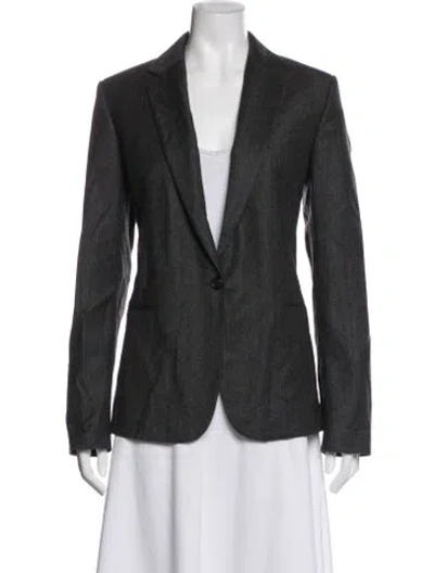 Pre-owned Equipment Wool Blazer In Gray