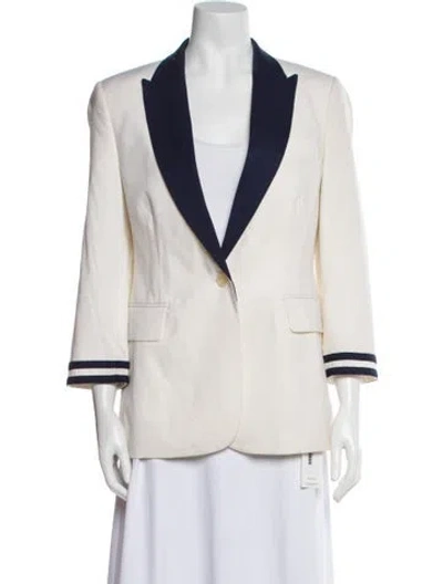 Pre-owned Equipment Wool Blazer In Neutral
