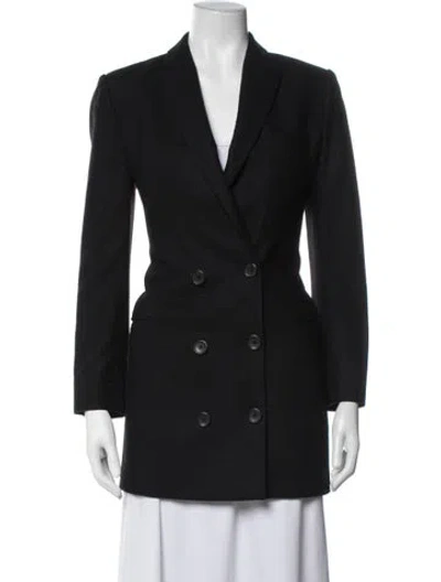 Pre-owned Equipment Wool Coat In Black
