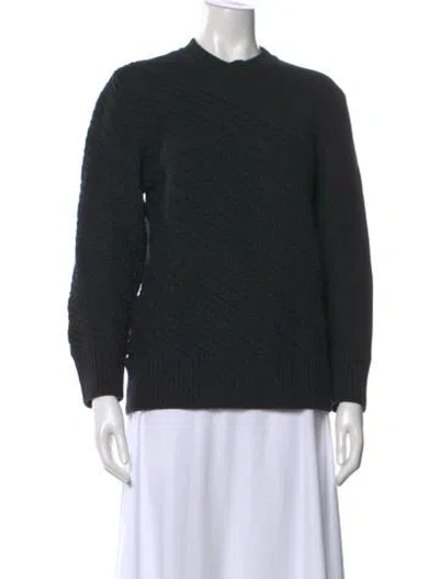 Pre-owned Equipment Wool Crew Neck Sweater In Black