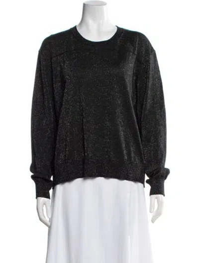 Pre-owned Equipment Wool Crew Neck Sweater In Black