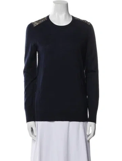 Pre-owned Equipment Wool Crew Neck Sweater In Blue