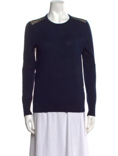 Pre-owned Equipment Wool Crew Neck Sweater In Blue
