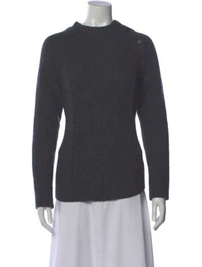 Pre-owned Equipment Wool Crew Neck Sweater In Gray