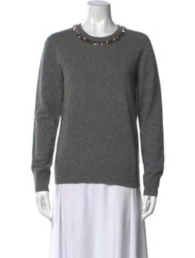 Pre-owned Equipment Wool Crew Neck Sweater In Gray
