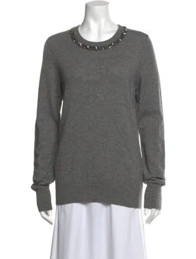 Pre-owned Equipment Wool Crew Neck Sweater In Grey