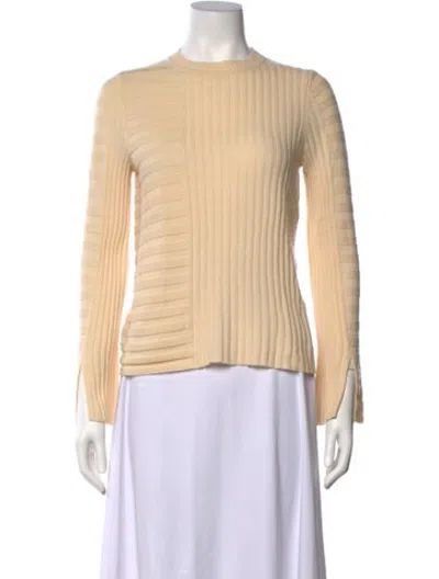 Pre-owned Equipment Wool Crew Neck Sweater In Neutrals