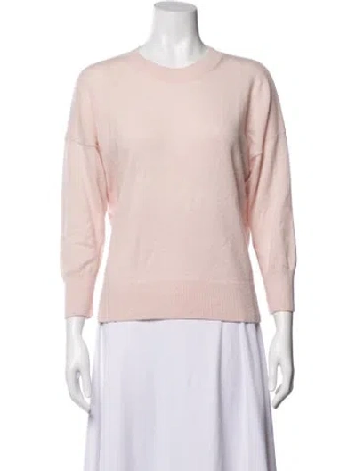 Pre-owned Equipment Wool Crew Neck Sweater In Pink