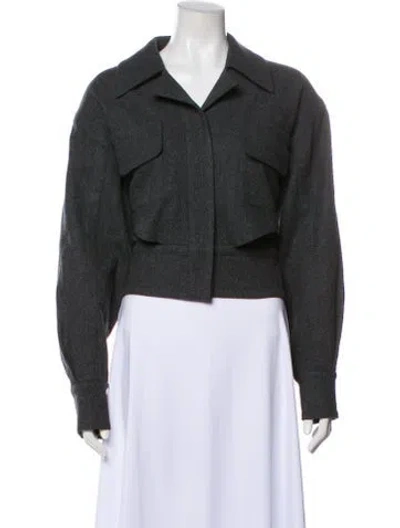Pre-owned Equipment Wool Jacket In Gray