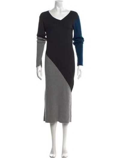 Pre-owned Equipment Wool Midi Length Dress W/ Tags In Black