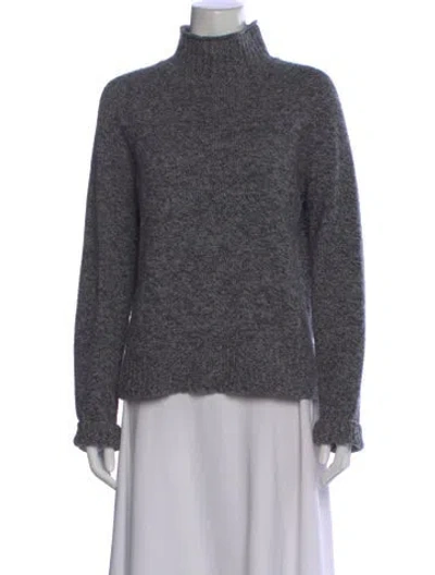 Pre-owned Equipment Wool Mock Neck Sweater In Gray