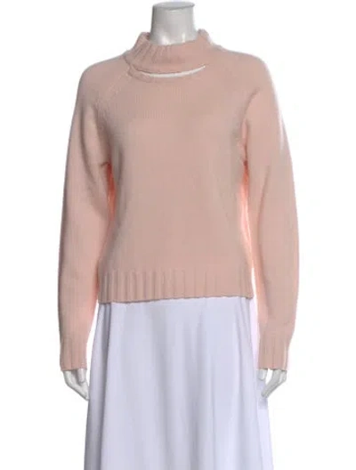 Pre-owned Equipment Wool Mock Neck Sweater In Pink