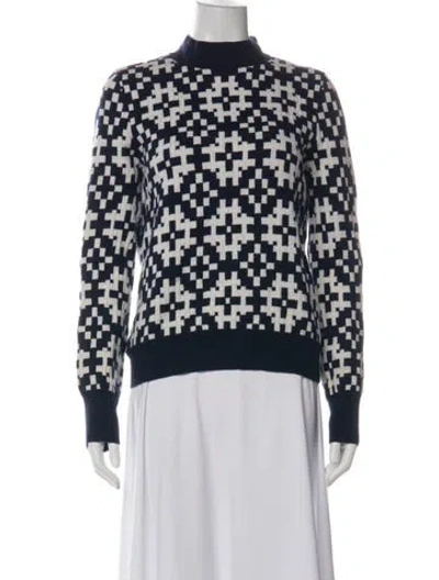 Pre-owned Equipment Wool Patterned Sweater In Green