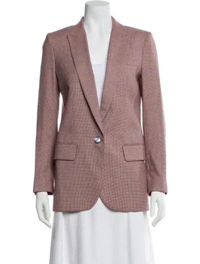 Pre-owned Equipment Wool Printed Blazer In Red