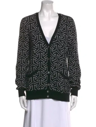 Pre-owned Equipment Wool Printed Sweater In Black