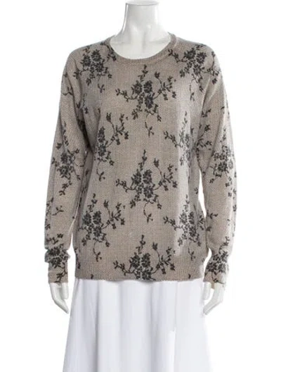 Pre-owned Equipment Wool Printed Sweater In Neutral