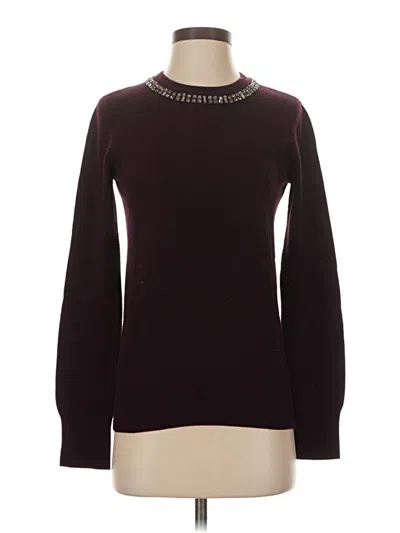 Pre-owned Equipment Wool Pullover Sweater In Burgundy