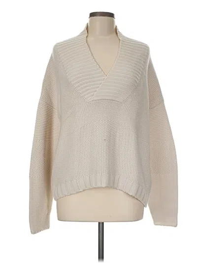 Pre-owned Equipment Wool Pullover Sweater In Ivory