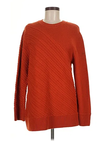 Pre-owned Equipment Wool Pullover Sweater In Orange