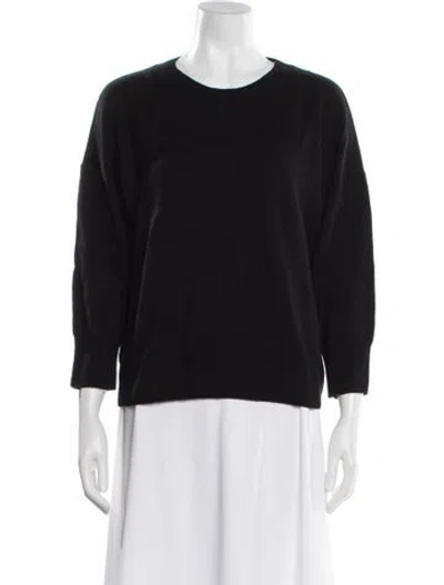 Pre-owned Equipment Wool Scoop Neck Sweater In Black